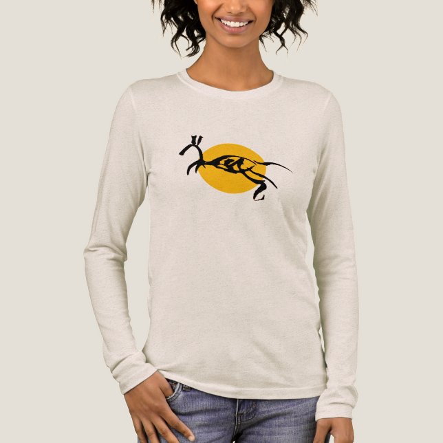 Abstract Horse Creature Brush Drawing Tri-Blend Shirt (Front)