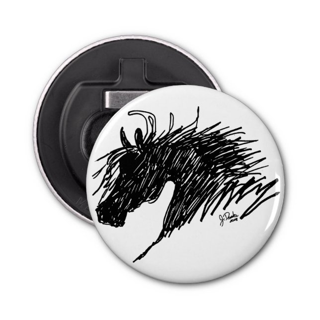 Abstract Horse Head art Bottle Opener (Front)