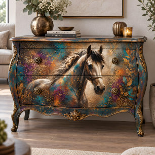 Abstract Horse Portrait Wall Art Horse Lover Decor Tissue Paper
