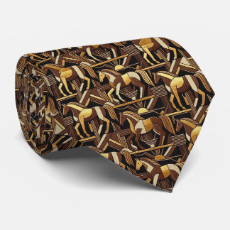 Abstract Horse Racing Derby Necktie