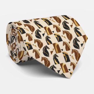 Abstract Horse Racing Derby Necktie