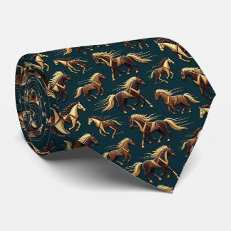Abstract Horse Racing Derby Necktie