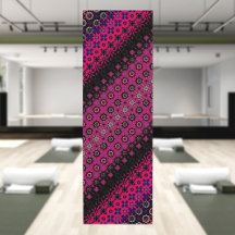 Abstract Hot Pink Pattern Yoga Mat