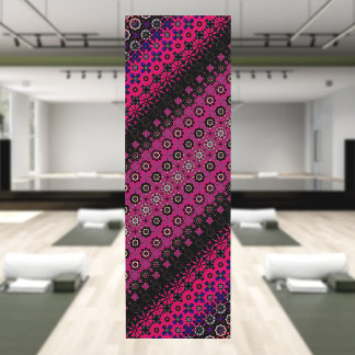Abstract Hot Pink Pattern Yoga Mat