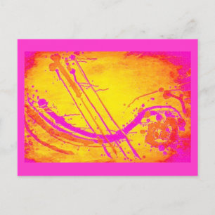 Abstract 'Hot pink' postcard