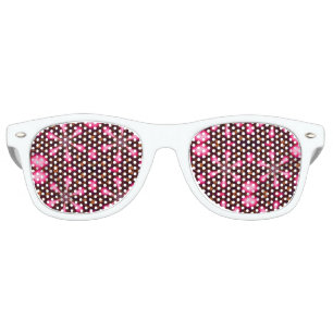 Abstract Hot Pink Stars Retro Sunglasses