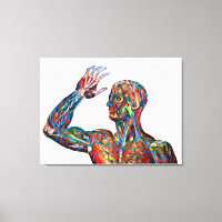 abstract human anatomy man veins arteries art