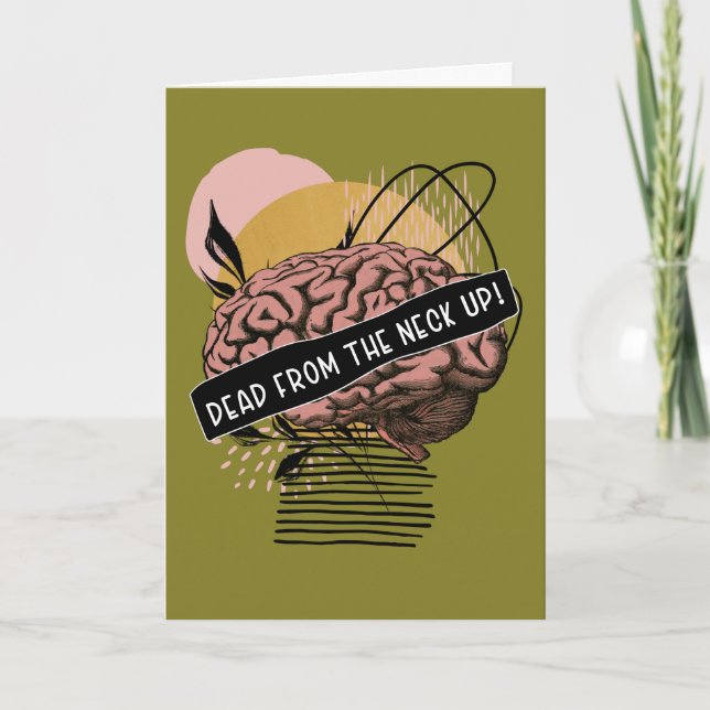Abstract Human brain Thank You Card (Front)