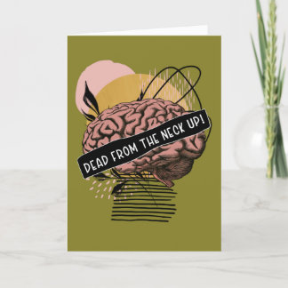 Abstract Human brain Thank You Card