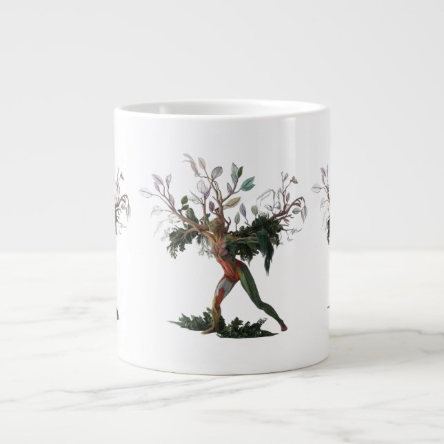 Abstract Human & Nature Fusion | Speciality Jumbo  Large Coffee Mug (Front)