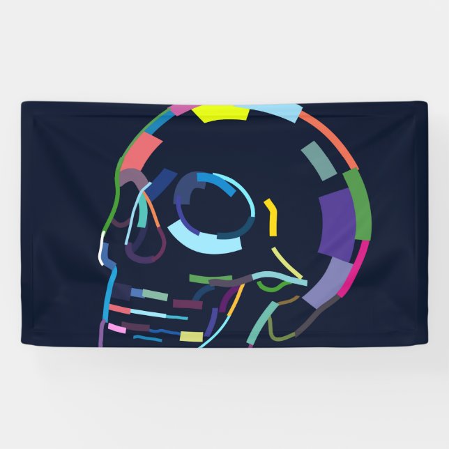 Abstract human skull banner (Horizontal)