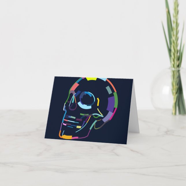  Abstract human skull Card (Front)