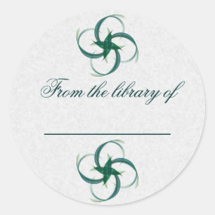 Abstract Hummingbird Classic Round Sticker