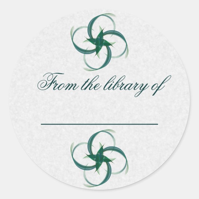 Abstract Hummingbird Classic Round Sticker (Front)