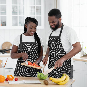 Abstract Hypnotic Circles Apron