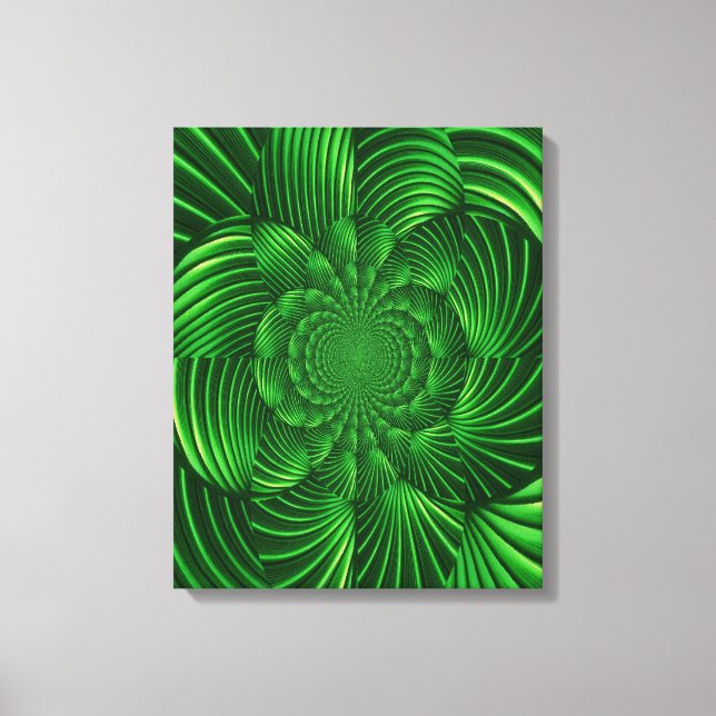 Abstract Hypnotic Palm Wrapped Canvas (Front)