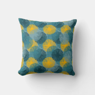 Abstract Ikat and boho style handcraft fabric patt Cushion