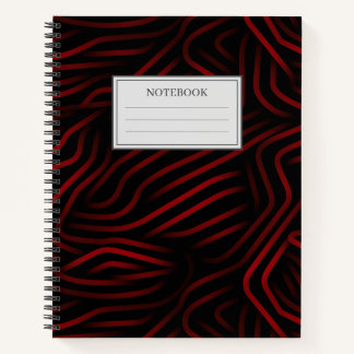 Abstract illustration of red squiggly lines notebook