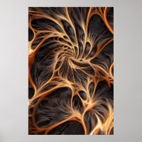 Abstract image - 3D Fractal, digital art, braun