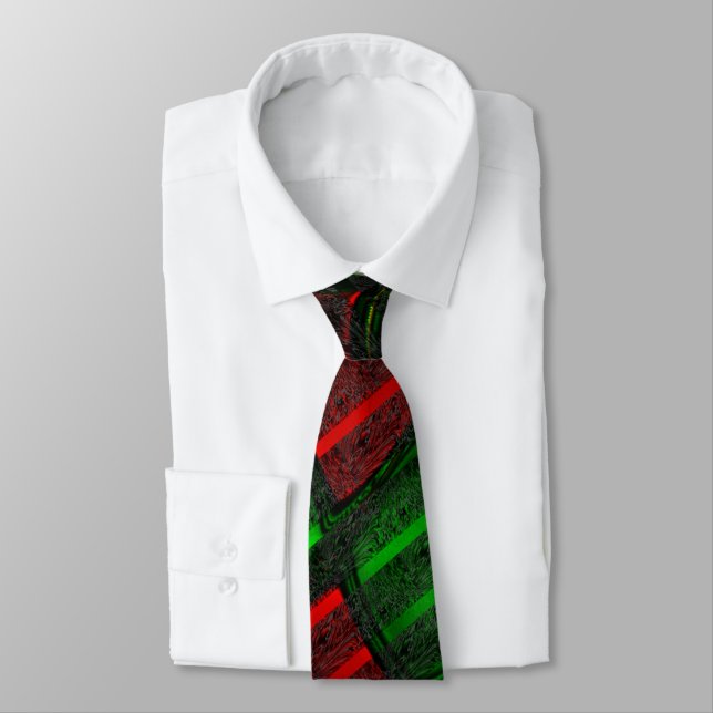 Abstract image montage? Stripe, red, green, yellow Tie (Tied)
