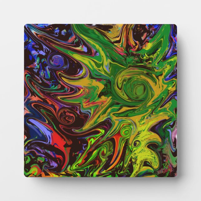 Abstract image titled "Worlds Emerge" Plaque (Front)