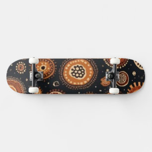 Abstract in Black, Browns, and Rust Skateboard