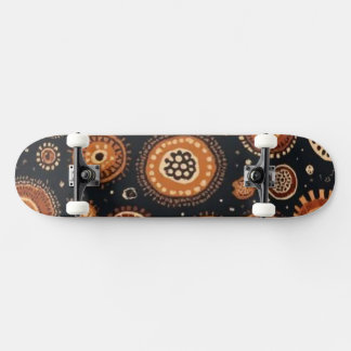 Abstract in Black, Browns, and Rust Skateboard