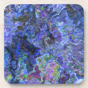 Abstract in Blue Indigo Coaster