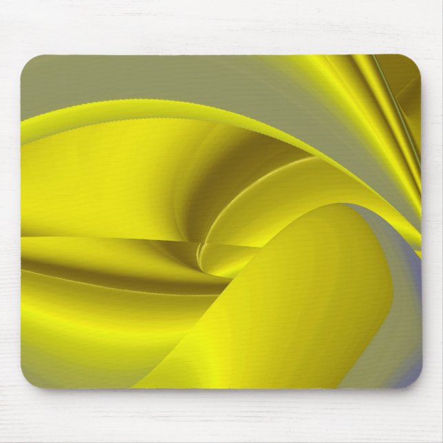 Abstract in gold-yellow blue mouse pad (Front)