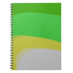 Abstract In Green And Yellow 1004 Notebook