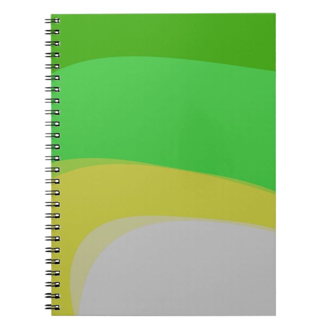 Abstract In Green And Yellow 1004 Notebook (Front)