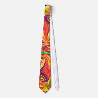 Abstract In Hot Summer Colours Tie