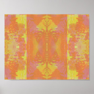Abstract in Orange and Yellow Poster