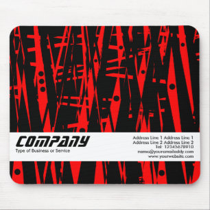 Abstract in Red and Black, Business Mouse Pad