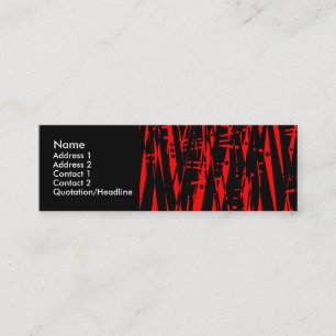 Abstract in Red and Black Mini Business Card