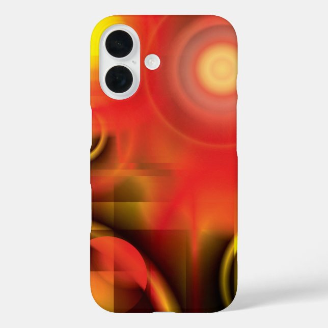 Abstract in Reds and Yellows Case-Mate iPhone Case (Back)