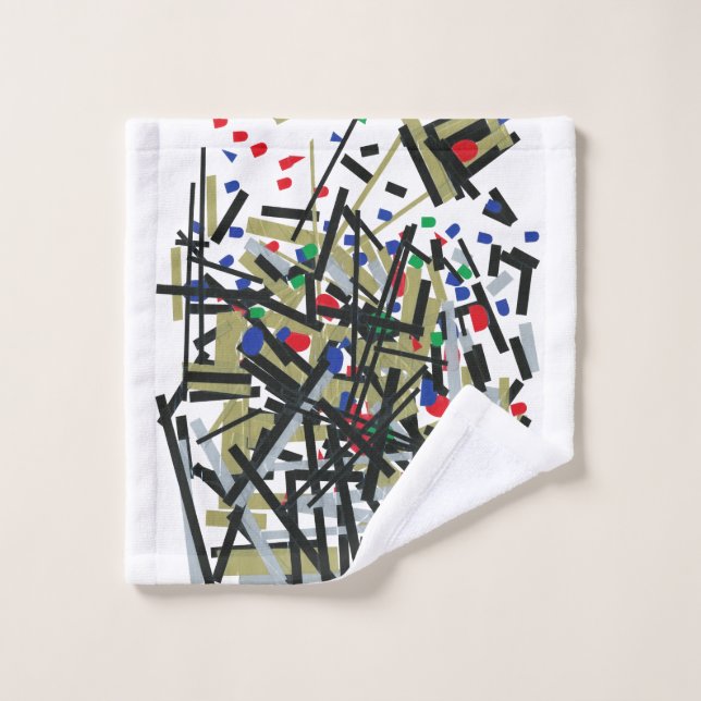 Abstract in Tape & Letterforms 1 Bath Towel Set (Wash Cloth)