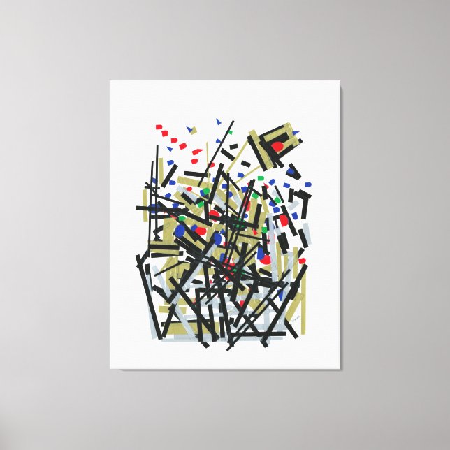 Abstract in Tape & Letterforms 1 Canvas Print (Front)