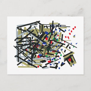 Abstract in Tape & Letterforms 1 Postcard