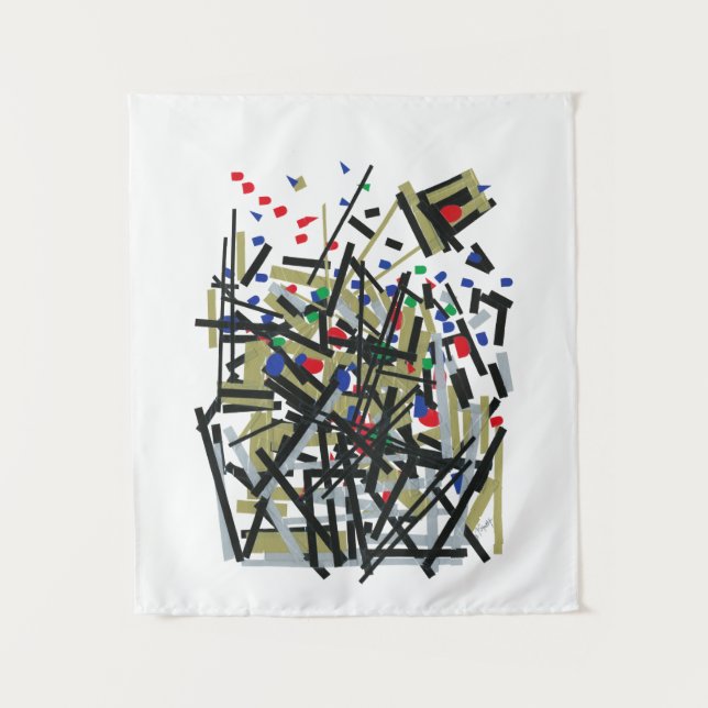 Abstract in Tape & Letterforms 1 Tapestry (Front)