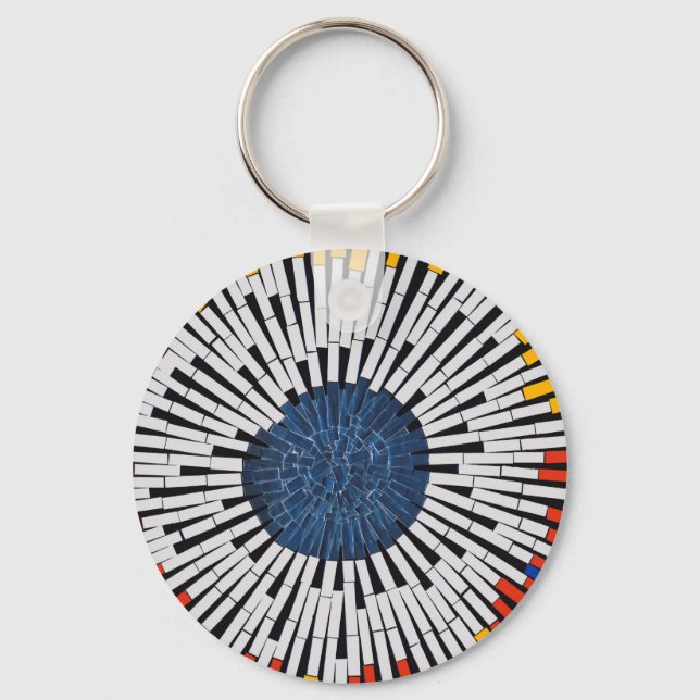 Abstract in Tape—Starburst Key Ring (Front)