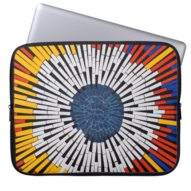 Abstract in Tape—Starburst Laptop Sleeve (Front)