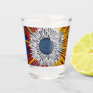 Abstract in Tape—Starburst Shot Glass