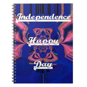 Abstract Independence Day Celebration Art Spiral Notebook