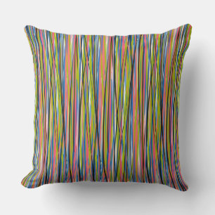 Abstract Indian Boho Line Pattern Cushion