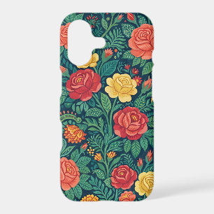 Abstract Indian Floral Butterflies iPhone Cases