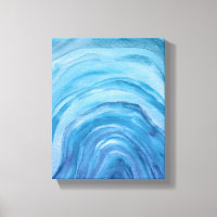 Abstract Indigo Blue Agate II Watercolor Art