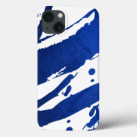 Abstract Indigo Blue Brushstrokes