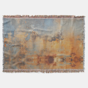 Abstract Industrial Blue Grey Terra Cotta Throw Blanket