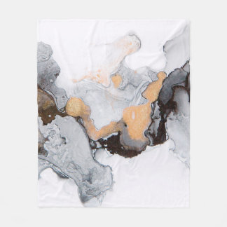 Abstract ink and acrylic background. Trend 2018. L Fleece Blanket